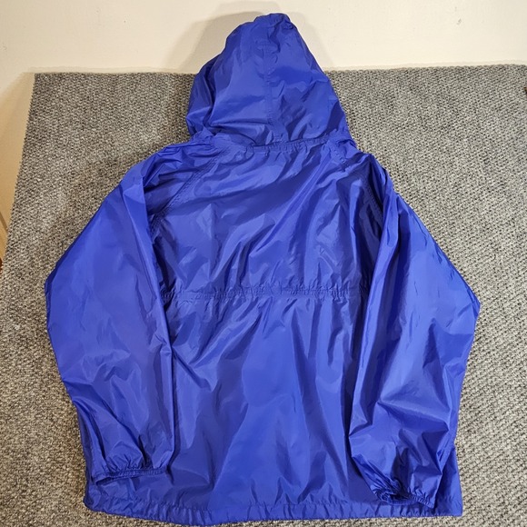 Vintage 90s LL Bean Anorak Jacket Nylon Pullover Windbreaker Men's‎ XL  Blue - Picture 9 of 9